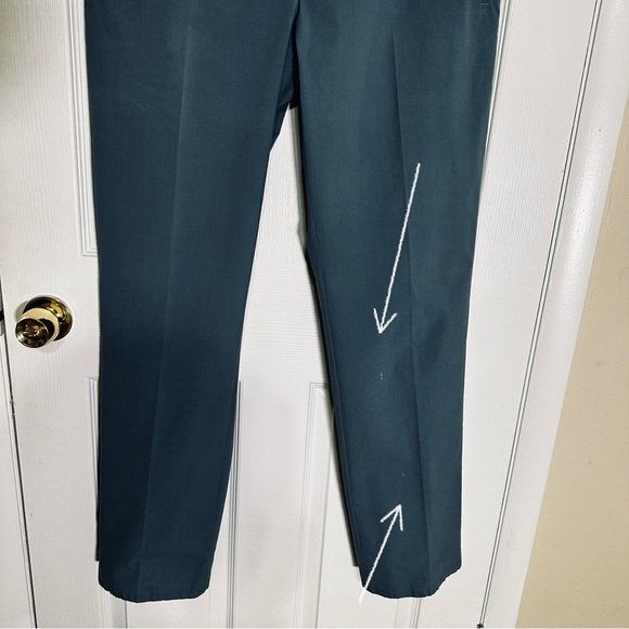 PRADA 2017 teal blue polyester blend one back pocket trousers pants 
S 52 - Picture 16 of 16
